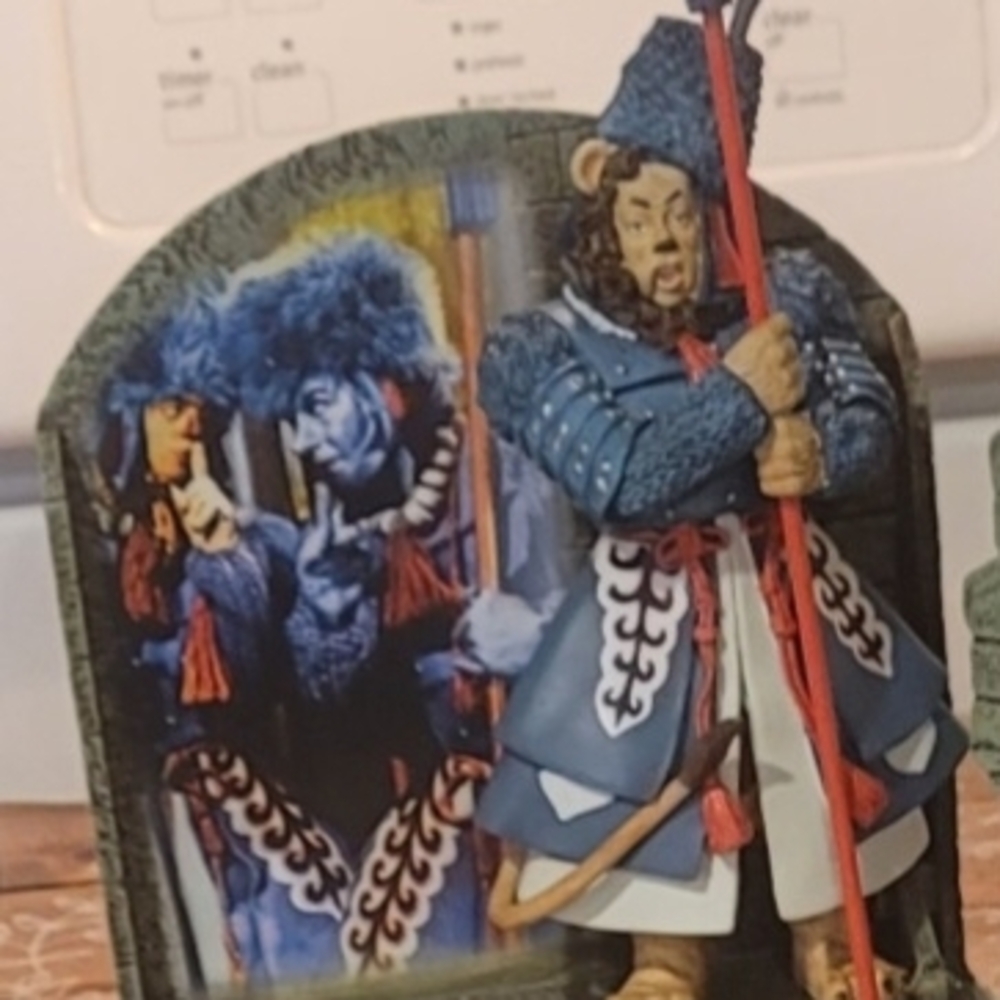 Blue and Red Decorative Figurine